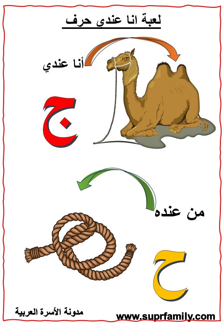 The letter Ha' ( ح ) interactive worksheets to teach children to read