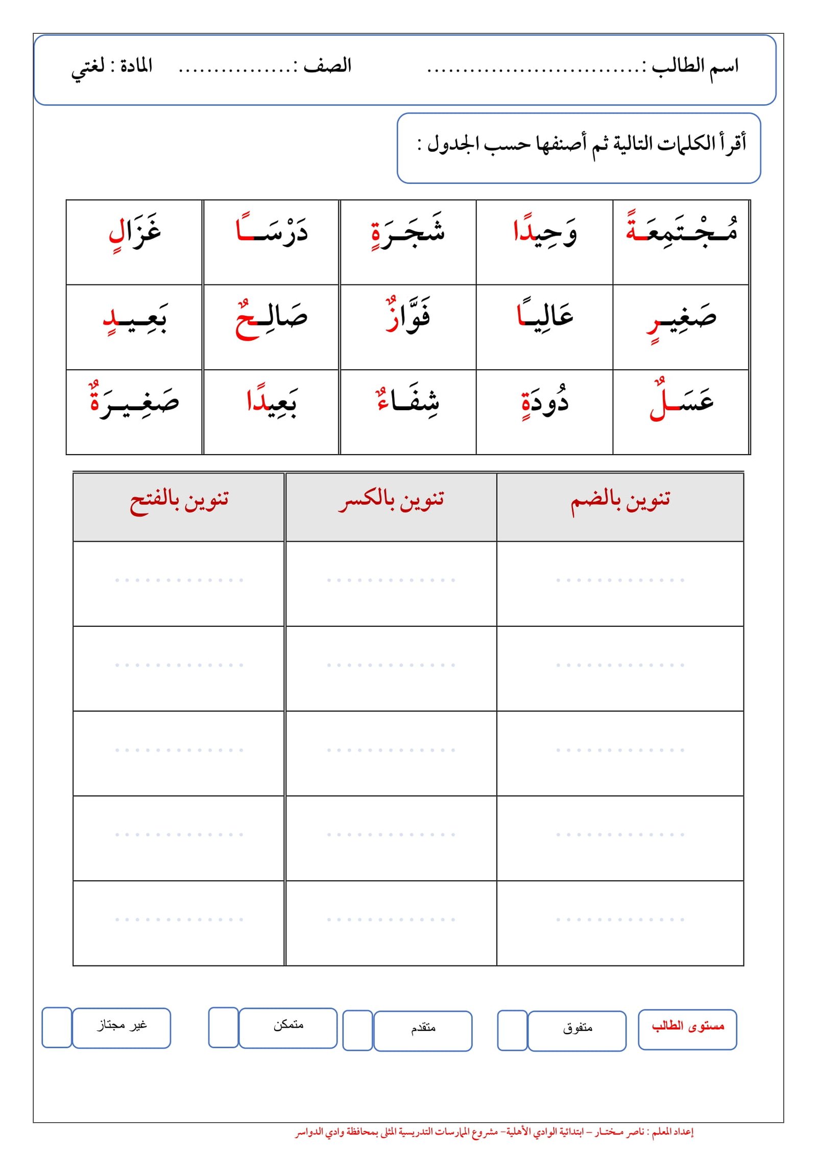 tanween arabic letters pdf download free
