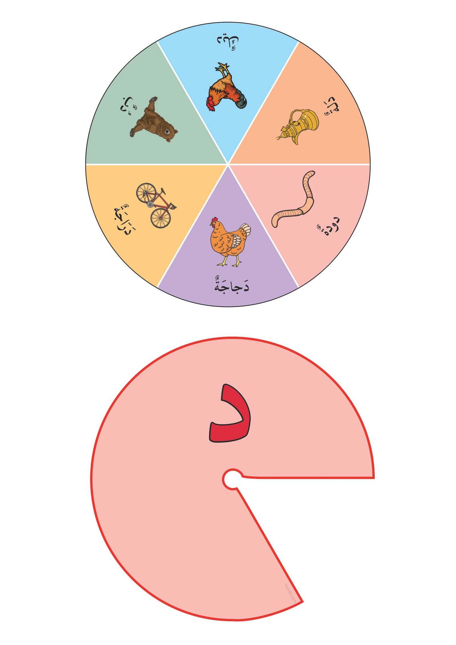 Arabic Alphabet Wheel