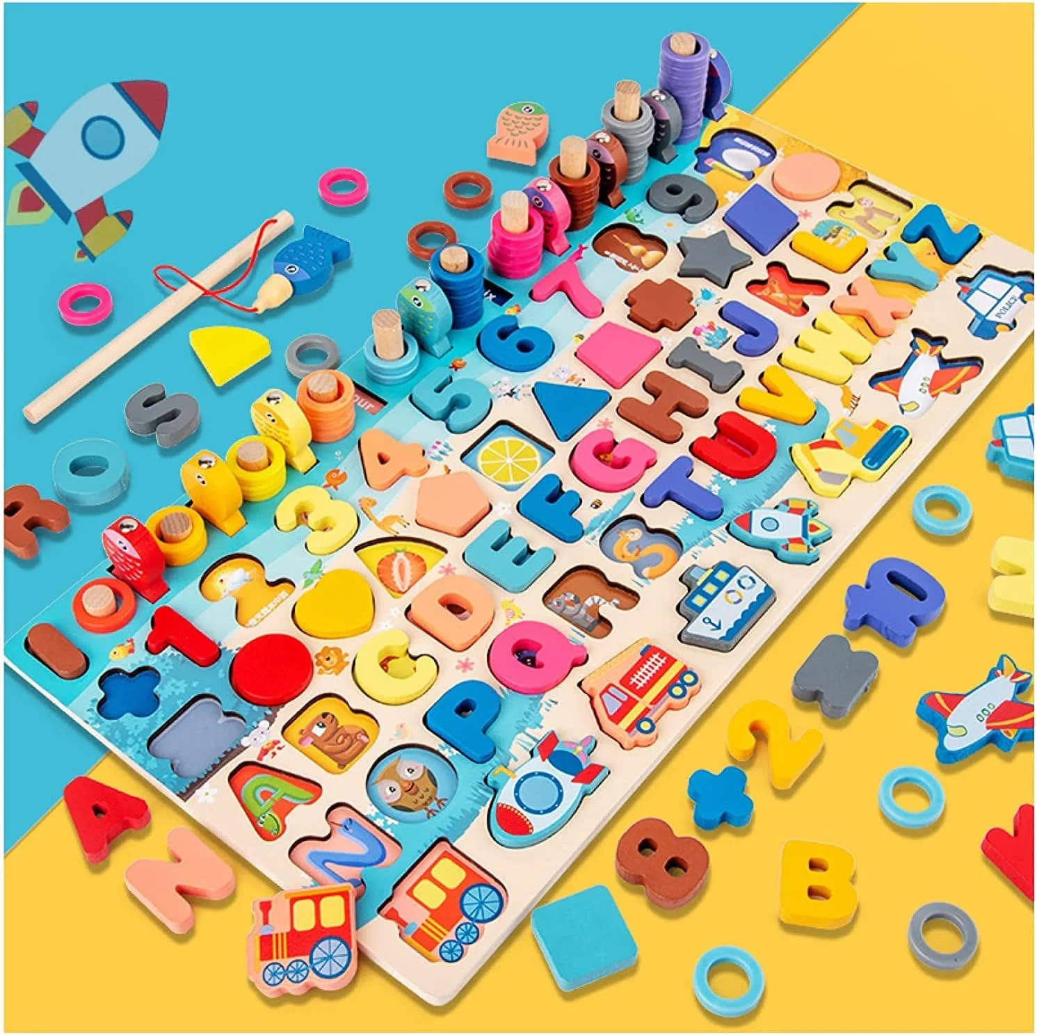 Montessori Matching Boards for Letters, Numbers, and Shapes