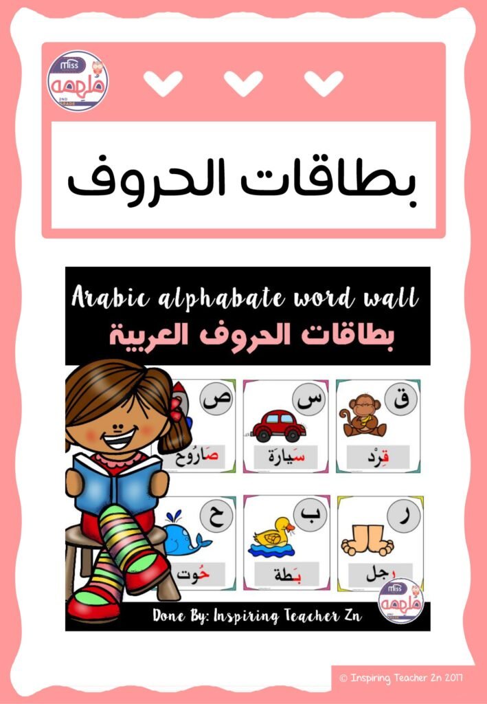 Sample Pages from Arabic Alphabet Flashcards