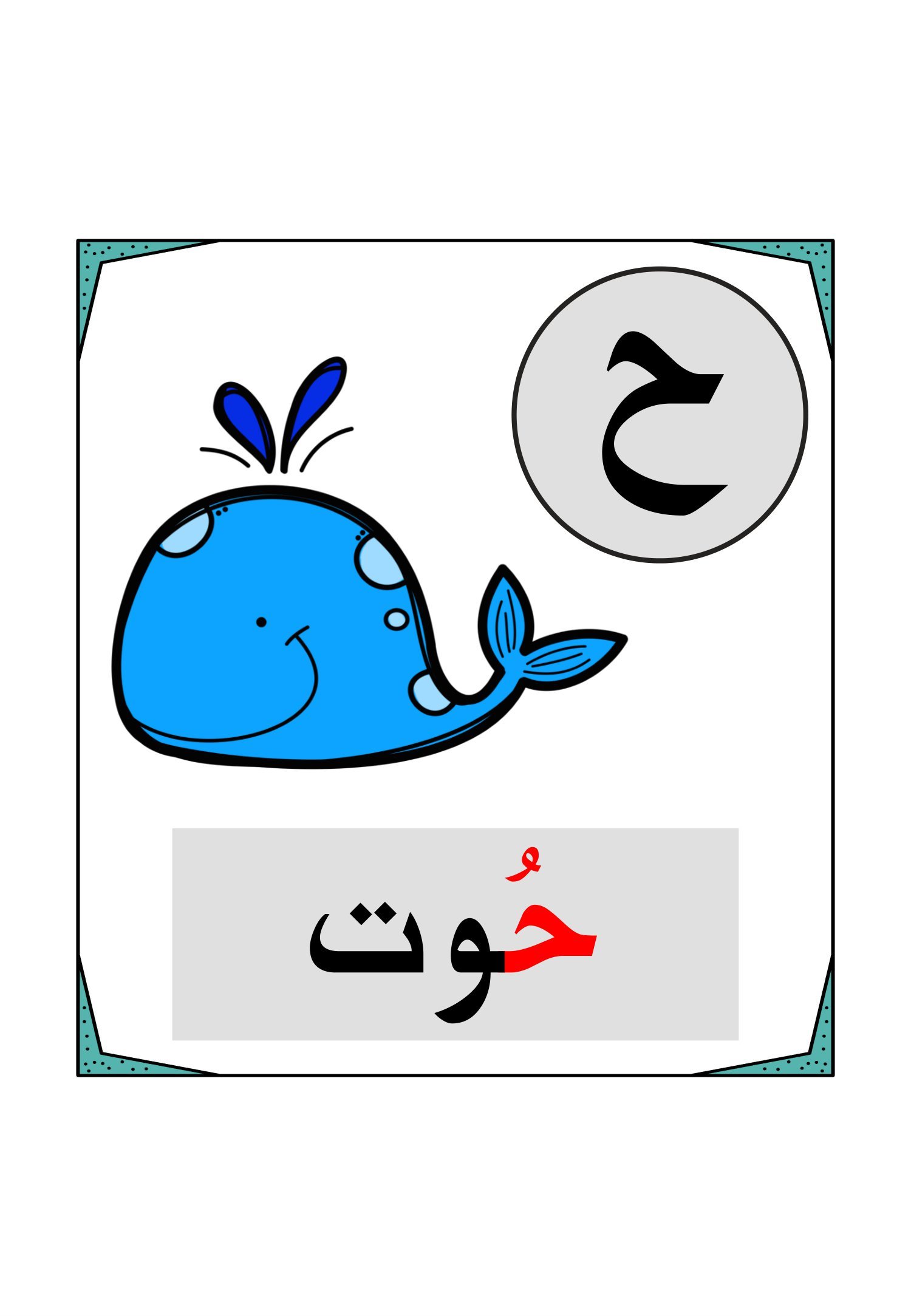 Sample Pages from Arabic Alphabet Flashcards