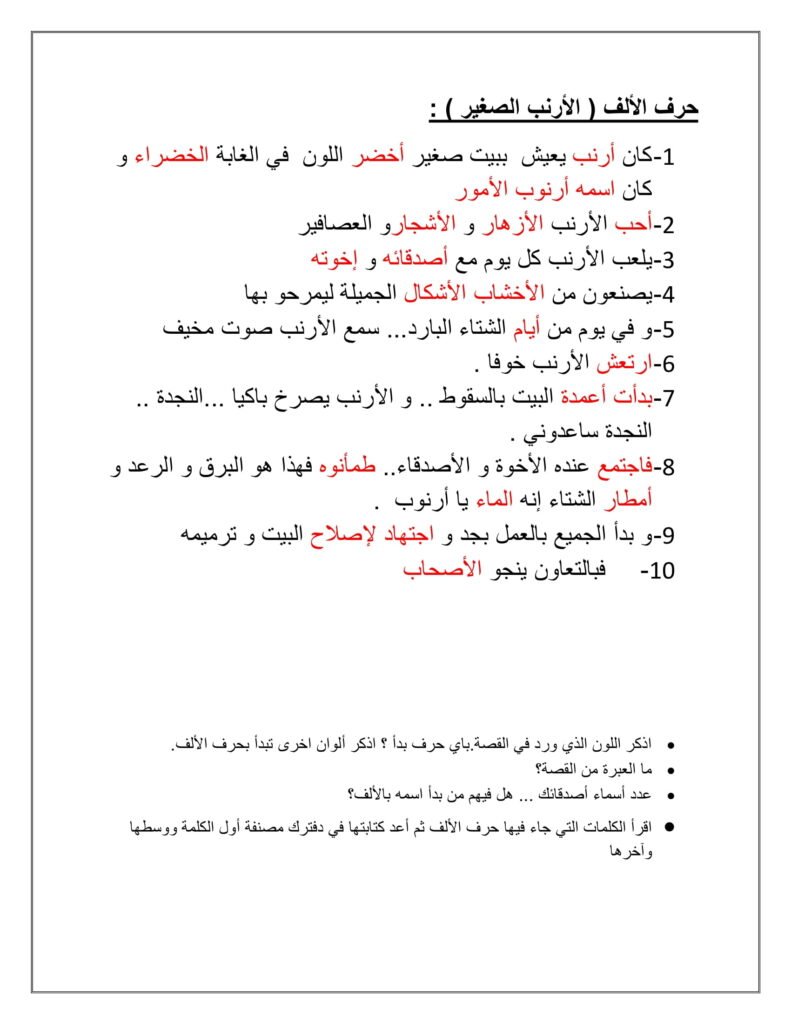 Arabic Alphabet Stories for Kids