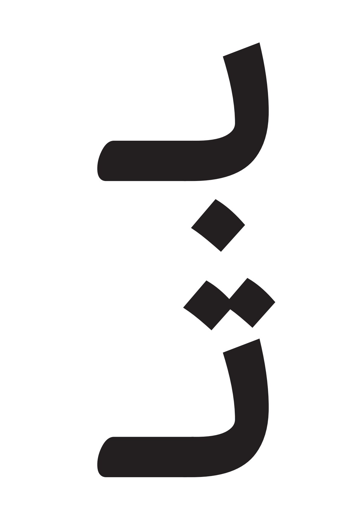 Arabic Cursive Letter Shapes