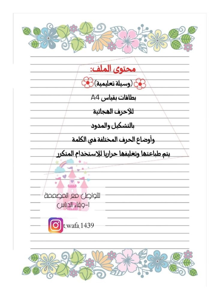 Arabic Letter Shapes and Sounds Notebook 