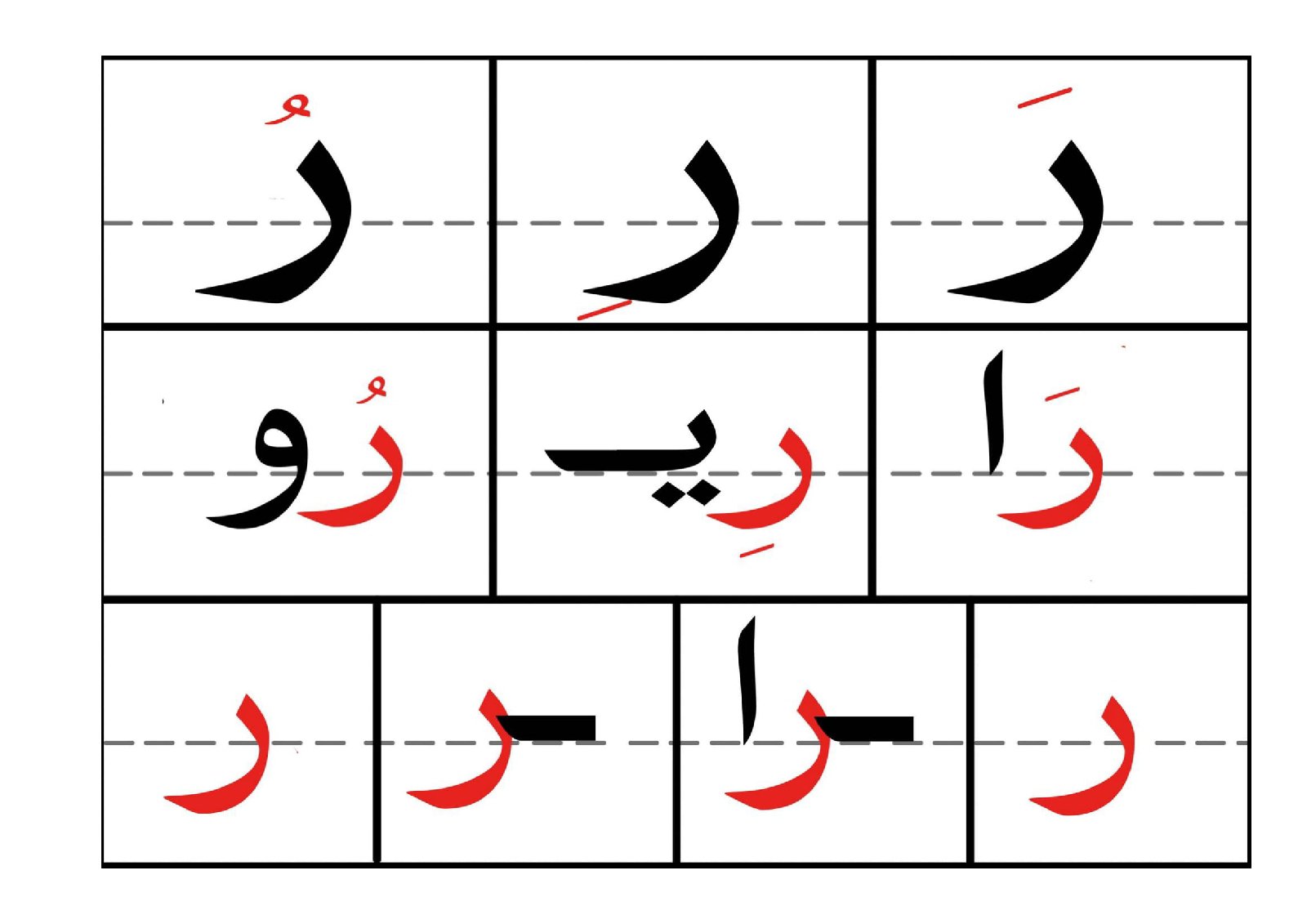 Arabic Letter Shapes and Sounds Notebook 