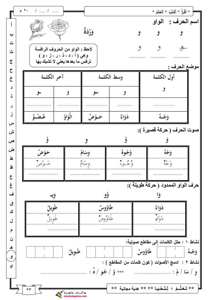 Early Grades Arabic Alphabet Review