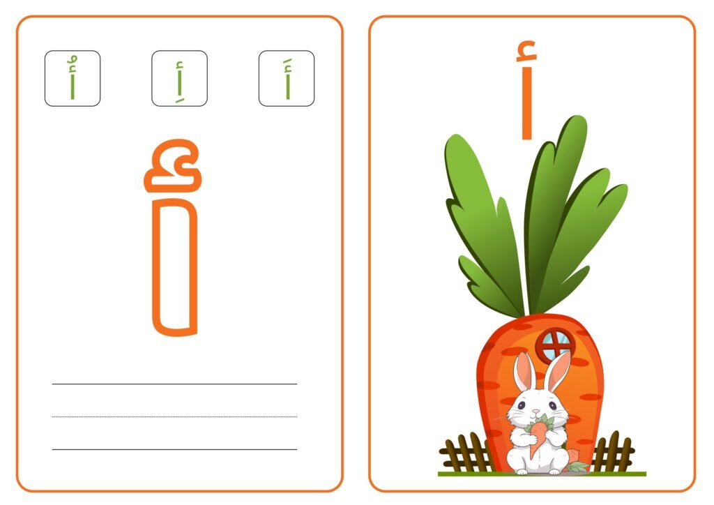 Arabic Alphabet Flashcards for Kids