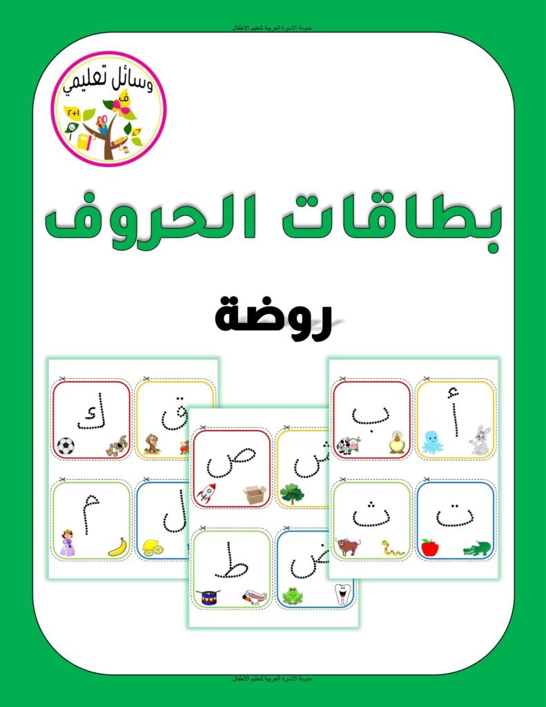 Arabic Alphabet Flashcards for Kindergarten