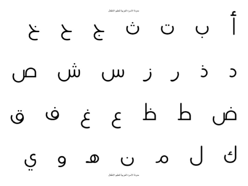 Colorful Arabic Alphabet Cards PDF