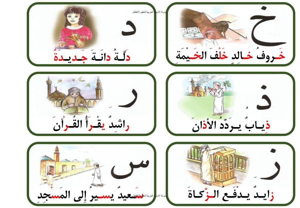 Fun Arabic Alphabet Cards for Kids