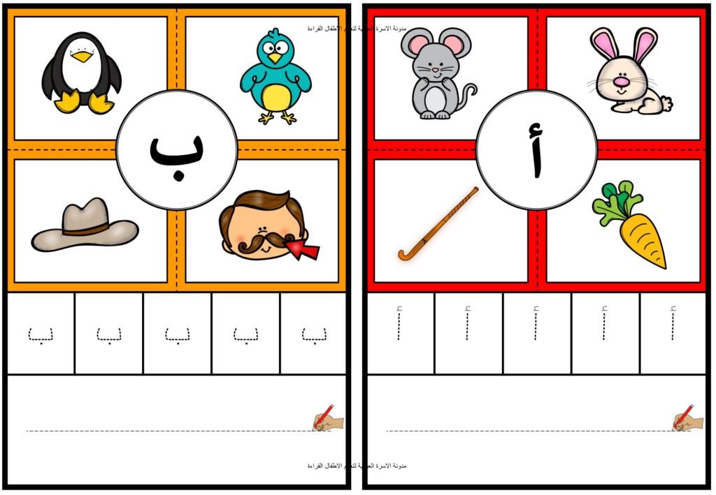 Illustrated Arabic Alphabet Flashcards PDF